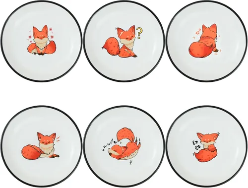 Miniatura 14 de SOCOSY Platos de cerámica súper lindos con animales de dibujos animados, platos de condimentos, pequeños tazones para alimentación de gatos, perros