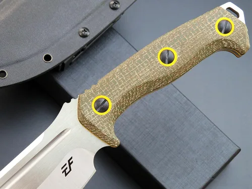 Miniatura 5 de Eafengrow EF137 Cuchillo de hoja fija, hoja de acero N690, mango Micarta Cuchillos fijos EDC de espiga completa para actividades al aire libre