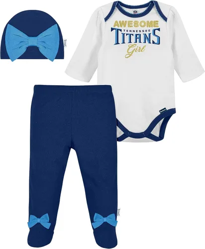 Miniatura 29 de NFL Conjunto de enterizo, pantalón con pies y gorro de 3 piezas para bebé niña Alternativa 2