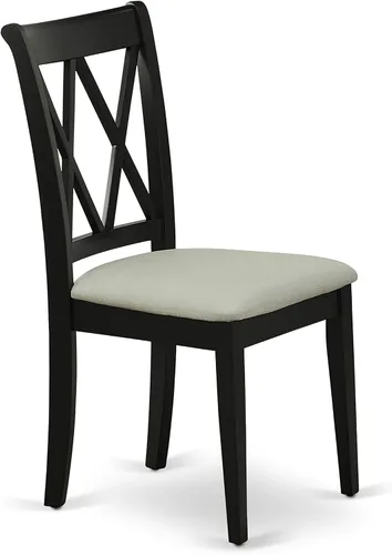 Miniatura 9 de East West Furniture DLCL5-BLK-C - Juego de mesa de comedor de 5 piezas, incluye una mesa de comedor redonda con gotas y 4 sillas tapizadas de tela
