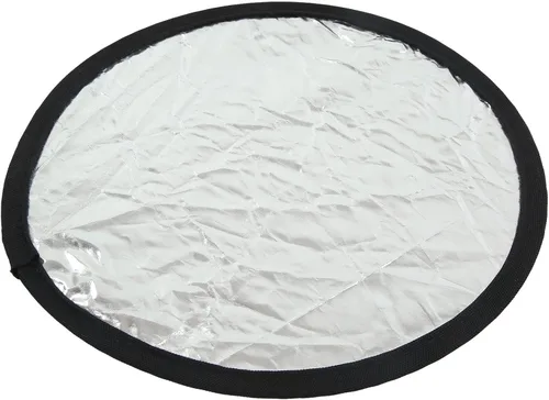 Reflector fotográfico redondo blanco plateado 2 en 1 reflector de luz de relleno de fotos, luz de relleno suave, reflector portátil de estudio de