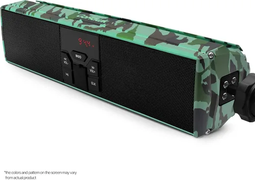 Miniatura 8 de GoHawk Altavoces de motocicleta Bluetooth impermeables, altavoces de manillar de motocicleta con luz LED, radio AUX/FM/puerto USB para motocicleta