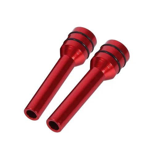 Miniatura 4 de Fydun - Pomo de bloqueo de puerta, 2 unidades, universal, de aluminio, para puerta interior de automóvil, camión, cubierta (rojo)