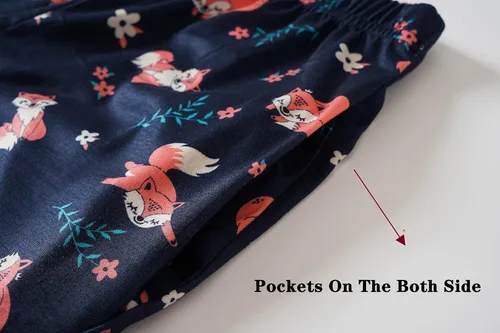 Miniatura 5 de Vopmocld Conjuntos de pijama de algodón de manga larga para niñas jóvenes, ropa de dormir y camisas