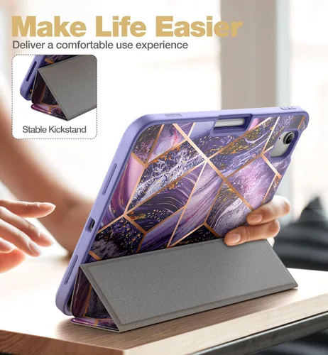 Miniatura 3 de SURITCH para iPad de 10.ª generación, funda de 10.9 pulgadas 2022, protector de pantalla integrado, soporte para Apple Pencil, imán, funda