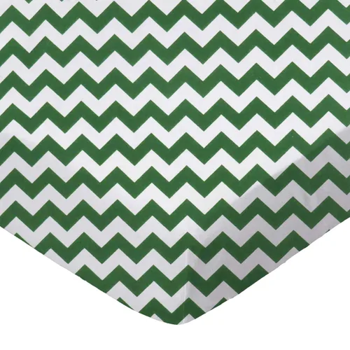 Miniatura 5 de SheetWorld Pack N Play - Sábana bajera ajustable 100% algodón percal, para Graco, 27 x 39, zigzag cheurón marrón, fabricada en Estados Unidos