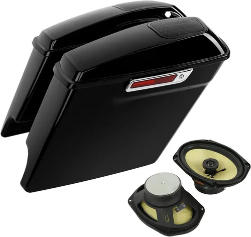 Miniatura 10 de TCT-MOTORPARTS Alforjas rígidas extendidas de 5 pulgadas x 7 pulgadas para bocinas Harley 2014-2024 Touring Road King, Road Glide, Street Glide