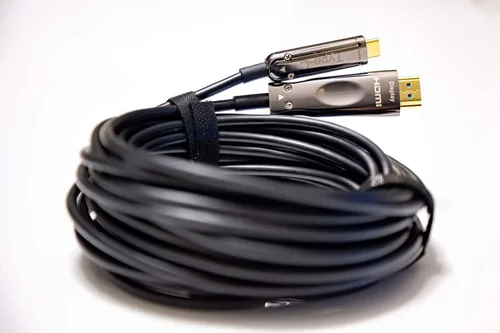 Miniatura 7 de Pacroban Cable de fibra óptica USB-C a HDMI de 50 pies, 4K a 60 Hz HDR Compatible con Thunderbolt 3 Cable Ultra HD tipo C a HDMI Cable largo