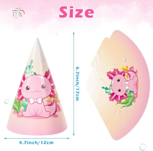 Miniatura 2 de WERNNSAI 12 Pcs Birthday Party Hats Assorted Themes Cone Paper Headbands Multiple Styles, Easy to Assemble with Elastic Strings, Kids Birthday