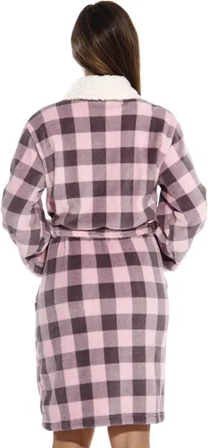 Miniatura 3 de Just Love - Bata afelpada con ribete aborregado para mujer