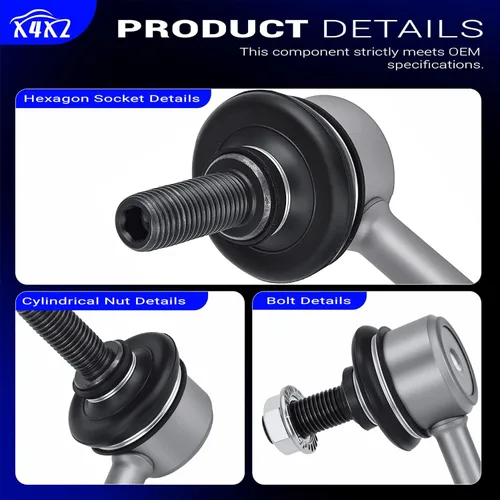 Miniatura 8 de Aleación de zinc y níquel K7258 Estabilizador delantero Enlaces de barra estabilizadora para Dodge Caravan 96-19 96-19 Grand Caravan 96-16 Chrysler