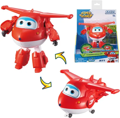 Miniatura 15 de Super Wings Toys Tino - Dinosaurio de 15 pulgadas, temporada 6, nuevo personaje, figuras de acción de Dinasour con niebla de agua, luz intermitente