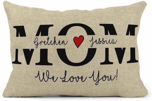 Miniatura 8 de Girls Love A Monogram Almohada para abuela – Regalos para abuela – Regalos para mamá de hija – Regalos para mamá – Almohada personalizada – Regalos