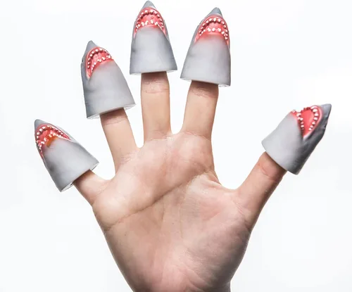 Miniatura 4 de Juego de Marionetas de Dedo de Tiburón, Accesorios de Teatro para Espectáculo de Marionetas de Animales del Océano, Juguetes Novedosos Regalos