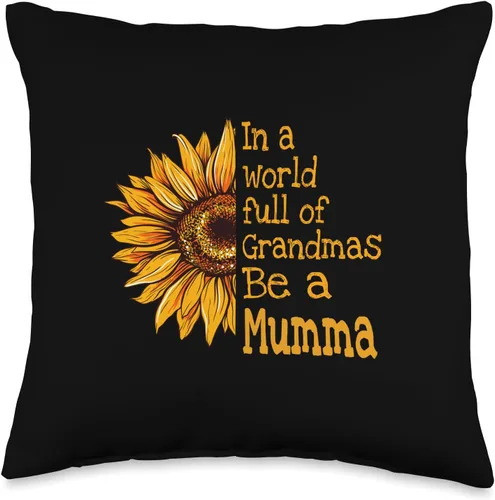 Unique Christmas Birthday Mother's Day Gifts Shop In A World Mumma Finlandia - Almohada de abuela finlandesa, 16 x 16 pulgadas, multicolor