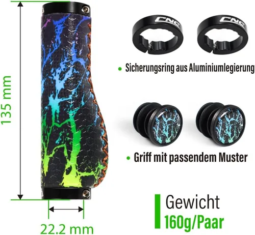 Miniatura 2 de Chooee Agarres ergonómicos para bicicleta de montaña, agarres de silicona para manillar de bicicleta MTB/BMX.