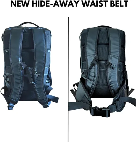 Miniatura 31 de COR Surf Mochila de viaje de mano Island Hopper 2.0 Mochila ultraligera aprobada para artículos personales 28L Negro Edición impermeable