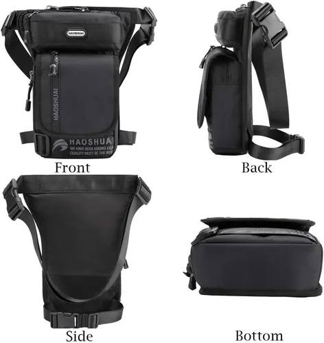 Miniatura 3 de KPYWZER Bolsa de pierna para exteriores para hombres y mujeres, riñonera de cintura, motocicleta, hombro, equitación, viajes, senderismo, táctica