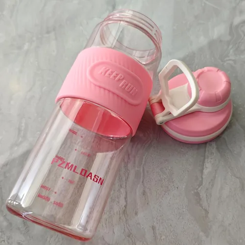 Miniatura 6 de Botella agitadora - 650ml/23oz, duradera y a prueba de fugas, perfecta para batidos de proteínas súper cremosos para el fitness - Rosa