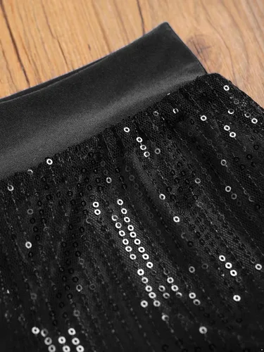 Miniatura 6 de XUNZOO Pantalones cortos de baile de lentejuelas con purpurina para niños y niñas, pantalones cortos de ballet jazz danza yoga gimnasia pantalones