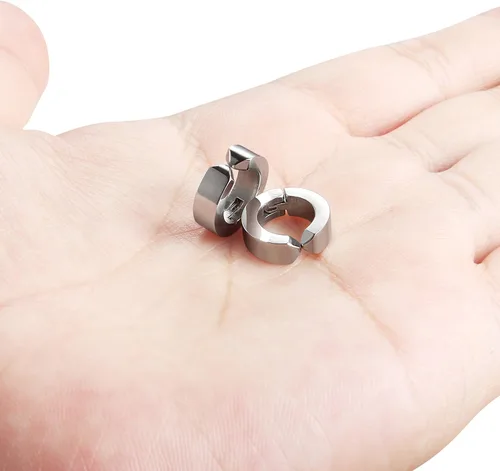 Miniatura 6 de Jstyle Aretes de acero inoxidable para hombre y mujer, hipoalergénicos