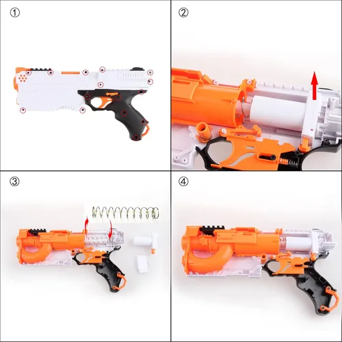 Miniatura 7 de WORKER Muelle plateado mejorado de 30.9 lbs para Nerf Rival Kronos (XVIII-500) - Blaster Upgrade - 1 juego de muelles