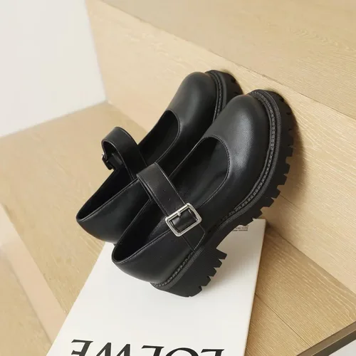 Miniatura 4 de Odisen Mary Janes Shoes Women Platform Chunky Ankle Strap Uniform Dress Shoes