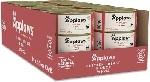 Miniatura 8 de Applaws Alimento húmedo natural para gatos en caldo, alimento húmedo enlatado de ingredientes limitados, sin aditivos, hecho con ingredientes