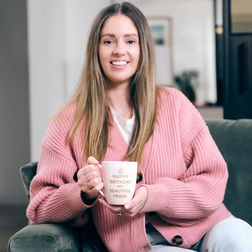 Miniatura 3 de Tazas de café de feliz cumpleaños para mujeres, taza de café, regalos de cumpleaños para mejores amigas, mujeres, rosa, 14 onzas