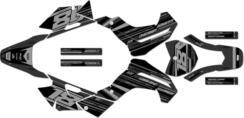 Miniatura 11 de Kit de gráficos para Kawasaki KLX140R (2019-2023) Warrior Series Blue 09 Mil - Adhesivos para motocicleta Dirt Pit Bike Motocicleta, accesorios