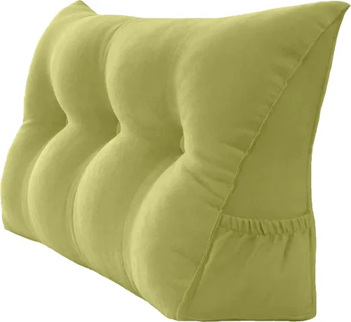 Miniatura 11 de Peachwell Almohada triangular de lectura para reposo en cama, cojín reforzador grande para cabecero, respaldo, almohada de cuña con funda extraíble