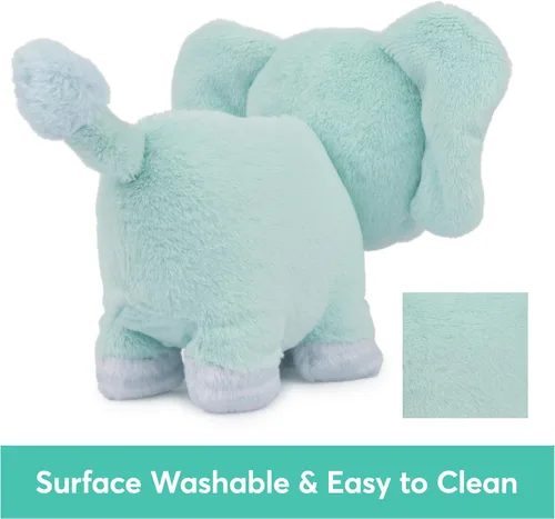 Miniatura 8 de GUND Baby Safari Friends Collection - Elefante de peluche con campanilla, juguete sensorial para bebés y recién nacidos, color verde azulado, 7