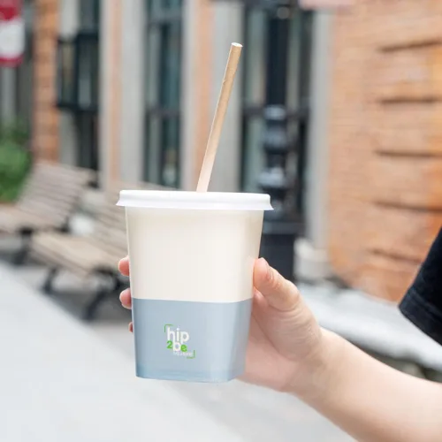 Miniatura 8 de Restaurantware Hip 2 Be Square - Tazas de café de papel de 12 onzas, 25 tazas de café reutilizables a prueba de fugas, tapas se venden por separado