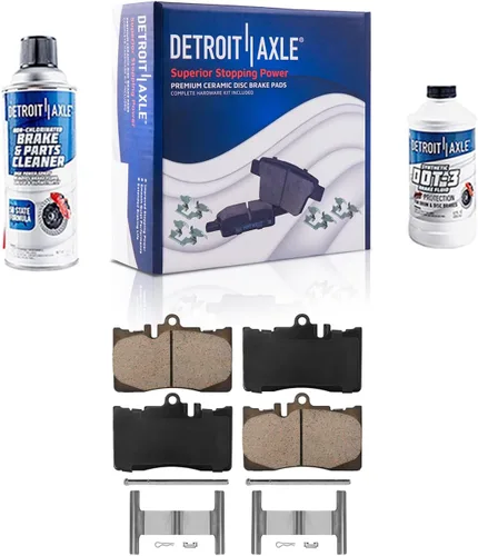 Miniatura 45 de Detroit Axle - Pastillas de freno de cerámica delanteras Reemplazo de pinza de freno derecha para Dodge Ram 1500 Dakota, Ram 1500 Classic - Juego