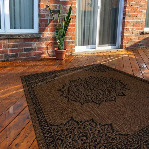 CAMILSON Alfombra para exteriores, alfombras modernas para patios interiores y exteriores, tapetes de cocina y pasillo, alfombra lavable para porche