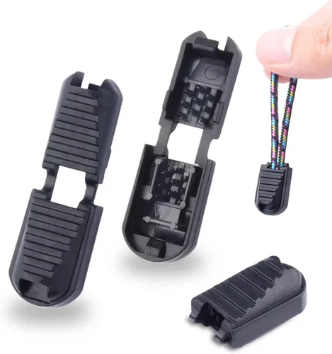 Miniatura 6 de 25 paquetes de puntas elásticas para cordones de zapatos, tapas de extremos de cordones de zapatos, cierres de cordones sin atado para tenis