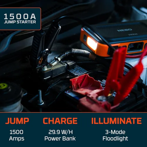 Miniatura 2 de NEBO Assist 1000XP - Arrancador portátil de batería de coche Caja de arranque de 24.4Wh, reinicia coches y vehículos todo terreno de 12V, 25