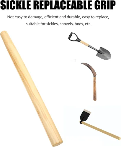 Miniatura 5 de 4 piezas de mango de pala de madera de repuesto manijas de madera antideslizante mango de madera dura jardinería hoces