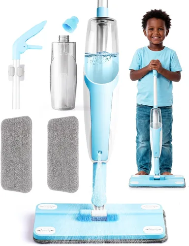 Miniatura 11 de Juego de juguetes de limpieza para niños, mini trapeador de aerosol rosa, juguetes Montessori, herramienta de limpieza para niños pequeños