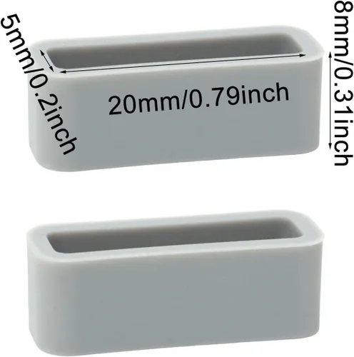 Miniatura 17 de Honbay 4 correas de reloj de repuesto de goma de 0.78 pulgadas (0.787 in)