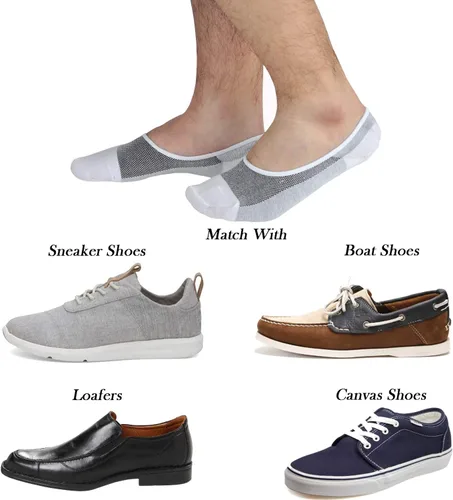 Miniatura 5 de Jormatt - Calcetines de algodón de corte bajo para hombre, con agarres antideslizantes, para hombre