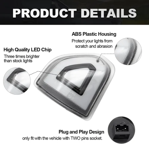Miniatura 7 de Luces LED de Señal de Giro para Espejo Lateral Compatible con Ram 1500 2010-2023/para Ram 1500 Classic 2019-2022/para Ram 2500 2010-2018/para Ram