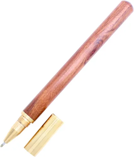 Miniatura 8 de Gullor Bolígrafo de punta redonda de madera de latón hecho a mano, bolígrafo de tinta Liguid para oficina, regalo de negocios, madera negra