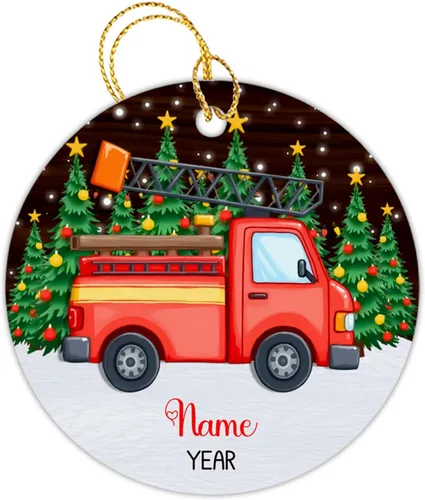 Miniatura 10 de Adorno de Navidad de ambulancia 2023, adorno de ambulancia personalizado con nombre y año, adorno paramédico personalizado, decoración colgante
