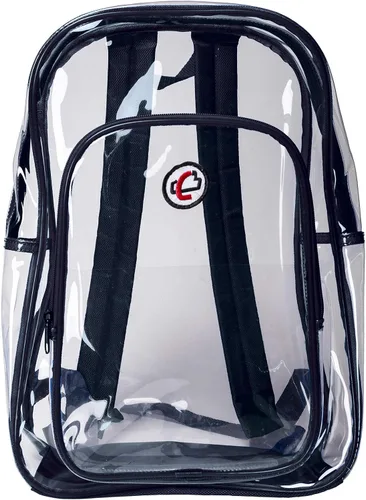 Miniatura 5 de Case-It Mochila clásica para laptop, con detalle de cordón elástico, negro/rojo (BKP-503-negro/rojo)