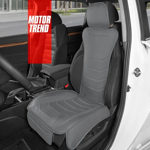 Miniatura 3 de Motor Trend LuxeFit - Fundas de asiento de color gris sólido para autos, camiones, camionetas, SUV (paquete de 2), fundas de asiento de automóvil
