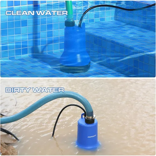Miniatura 4 de Bomba de transferencia de agua sumergible inalámbrica de 20 V, bomba de sumidero portátil de 1003 GPH, bomba de agua alimentada por batería de 4.0