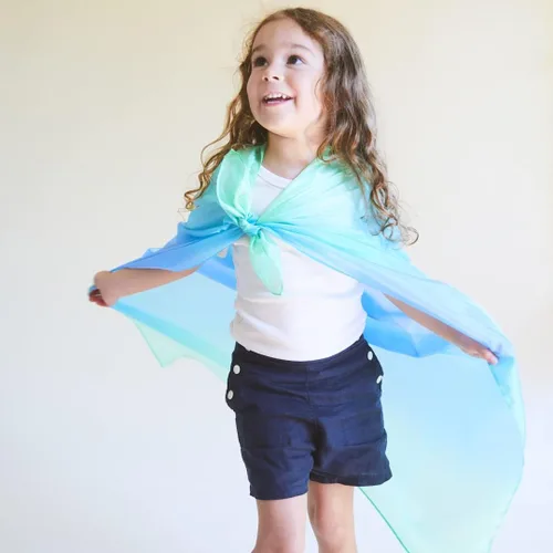 Miniatura 5 de Sarah's Silks Telas Encantadas de Seda, Bufandas 100% de Seda para Niños y Pequeñitos, Juguetes Sensoriales Bufandas Cuadradas Brillantes