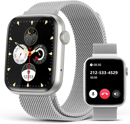 Miniatura 11 de EarlySincere Relojes inteligentes para mujer, presión arterial, pantalla táctil completa HD de 1.9 pulgadas, monitor de actividad física con monitor