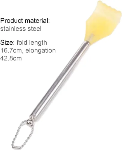 Miniatura 4 de Pequeño rascador de espalda extensible, masajeador de espalda con forma de garra, masajeadores manuales de espalda de acero inoxidable